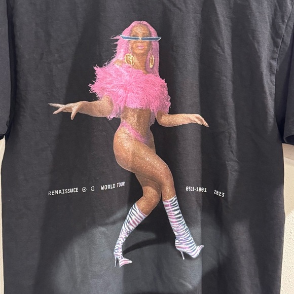 Beyoncé Medium Pink Year Of Renaissance World Tour Merch T-Shirt Reflective - Picture 4 of 6